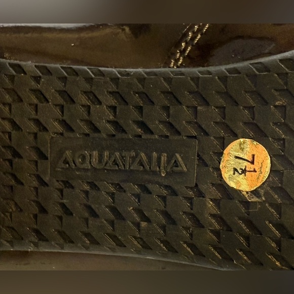 Aquatalia Glossy Black Patent Heeled Boots - Picture 7 of 7